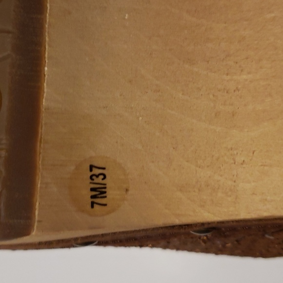 LUCKY BRAND LEATHER/SUEDE PEACE SIGN CLOGS SZ 7 NEW - Picture 11 of 16